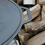 Сковорода чавунна 45 см з підставкою, фото 6