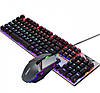Ігровий комплект FOREV FV-Q609 клавіатура механічна з оптичною мишкою, підсвічуванням, дротовий, фото 3