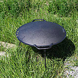 Сковорода чавунна 45 см з підставкою, фото 2