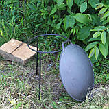 Сковорода чавунна 45 см з підставкою, фото 3