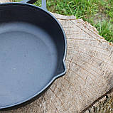 Чавунна сковорода гриль 28 см, фото 4