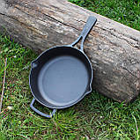 Сковорода чавунна 26 см зі скляною кришкою, фото 6
