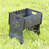 Мангал розбірний подарунковий на 6 шампурів з індивідуальним надписом - Героям Слава!, фото 2