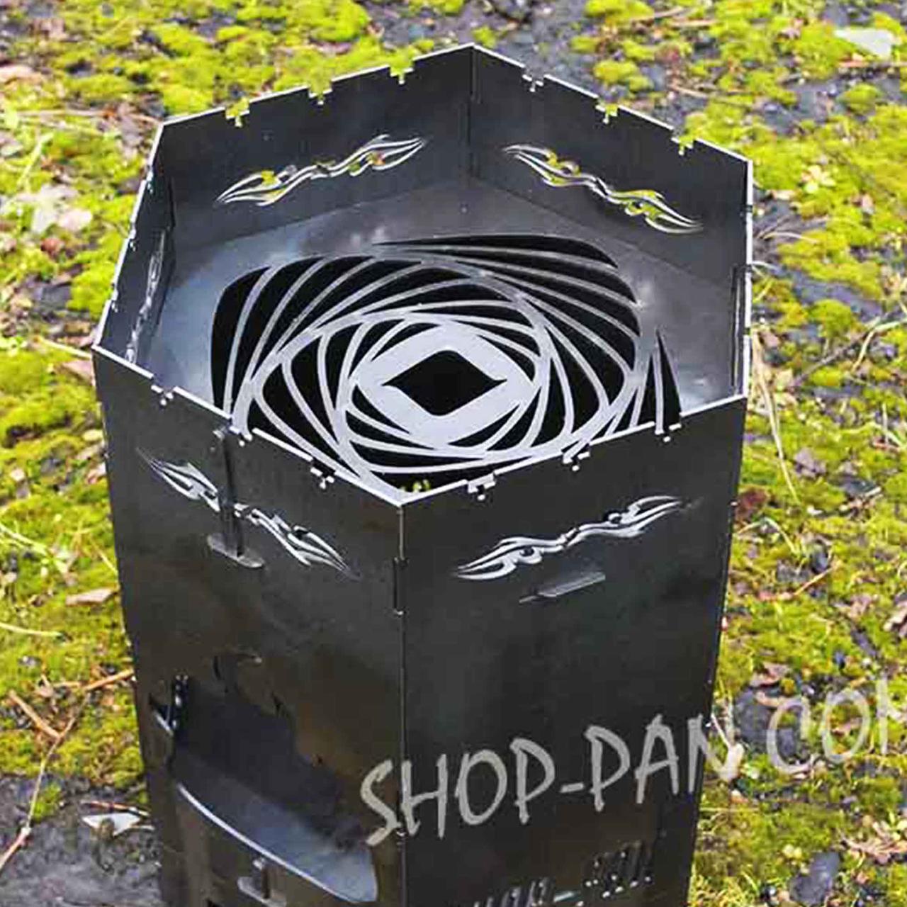 Піч для сковороди/коти з прорізами для шампурів, фото 1