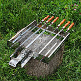 Автоматична шашличниця Туристична з нержавійки з карданом на 8 шт, фото 6