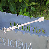 Кочерга з нержавійки 3 мм для сковороди і мангала з гравіюванням, фото 3