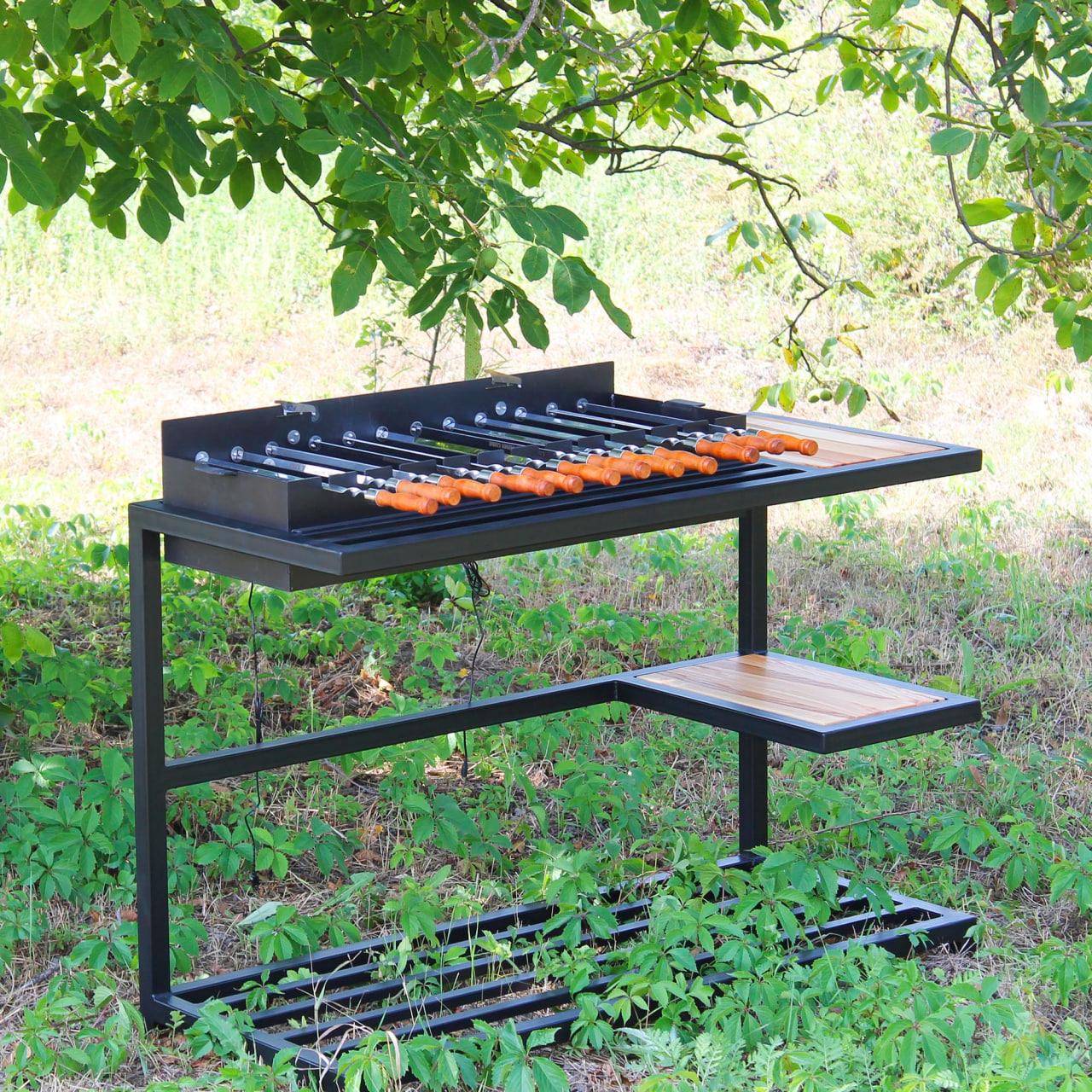 Автомангал Loft зі столиком і знімною жарівнею на 12 шампурів, фото 1