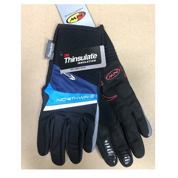 Велорукавиці NorthWave Sonic Long Gloves black/blue Зимові р-р L Art 805055, фото 1