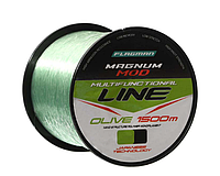 Леска 1500м Flagman Magnum Mod Main Line Olive 0.25мм Рыболовная Леска (леска 1500)