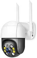 Поворотная IP Wi-Fi камера видеонаблюдения 3MP, Уличная умная вай-фай камера
