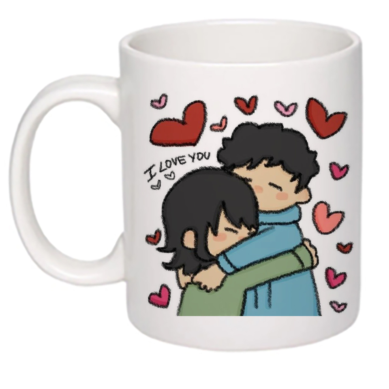 Чашка з принтом "I Love You" 330мл (колір білий) (17635)