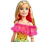 Barbie Large 28-inch HJX98 Лялька Барбі велика Блондинка в райдужному платті 71 см, фото 3