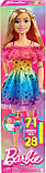 Barbie Large 28-inch HJX98 Лялька Барбі велика Блондинка в райдужному платті 71 см, фото 7