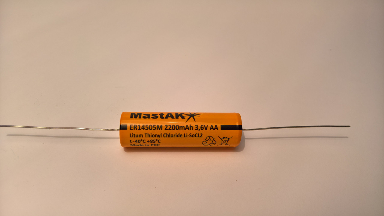 Батарейка MastAK 3,6 V AA 2200mAh з контактами ER14505M (Li-ion)