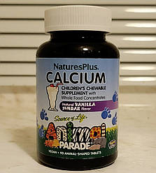 Кальцій для дітей Nature's Plus Animal Parade Calcium 90 таблеток анімал парад