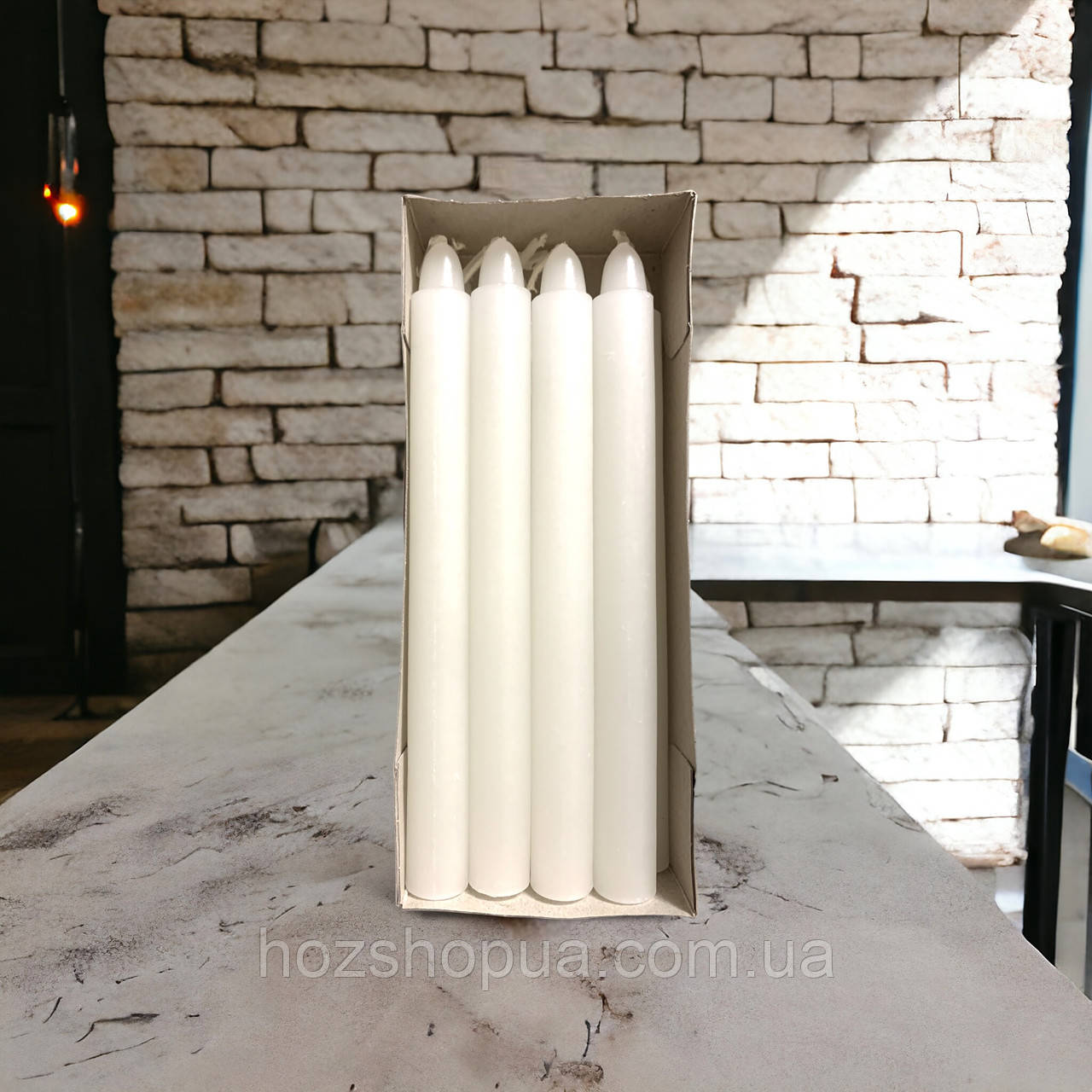 Польська свічка парафінова Adpal 175 мм, Ø 17 мм, 6 годин горіння, 8 шт