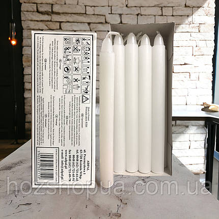 Польська свічка парафінова Adpal 175 мм, Ø 17 мм, 6 годин горіння, 8 шт, фото 2