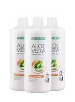 Гель Питьевой Гель Алоэ Вера Персик LR Aloe Vera 98,2% без сахара, 3 л,3 бутылки комплект Германия