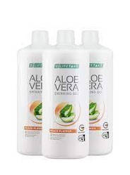 Гель Питний Гель Алое Віра Персик LR Aloe Vera 98,2% без цукру, 3 л, 3 пляшки комплект Німеччина