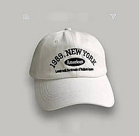 Бейсболка кепка женская Нью Йорк однотонная черная белая синя Юля