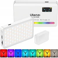 Накамерный свет светодиодная панель ULANZI VL120 RGB White с регулятором яркости и 20 светоэффектами (2500-900