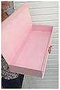 Коробка "Футляр" на магнітах 65*25*8 см зі вставкою (рожевий), фото 2