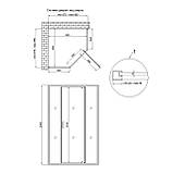 Душова кабіна Qtap Scorpio BLA10115-AC6 100x100 см, скло Clear 6 мм, покриття CalcLess без піддона, фото 2