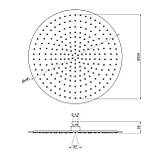Лійка для верхнього душу Qtap Hlavova 400 мм округла QTHLAS400O1ZCC Chrome, фото 2