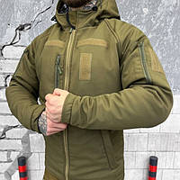 Тактическая мужская военная куртка FALKON Олива с подкладкой Omni-Heat, армейский бушлат на синтепоне M prp