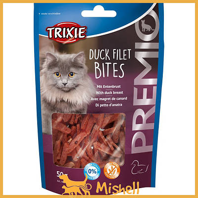 Ласощі Trixie Premio Duck Filet Bites для кішок, з філе сушеного качки, 50 г