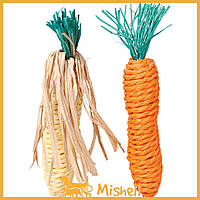 Игрушка Trixie Морковь+кукуруза для грызунов, 15 см (сизаль) - | Ну купи :) |