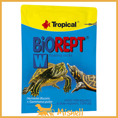 Сухий корм Tropical Biorept W для водоплавних черепах, 20 г (гранули)