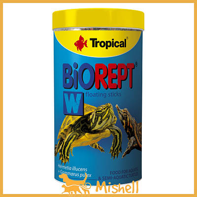 Сухий корм Tropical Biorept W для водоплавних черепах, 75 г (гранули)