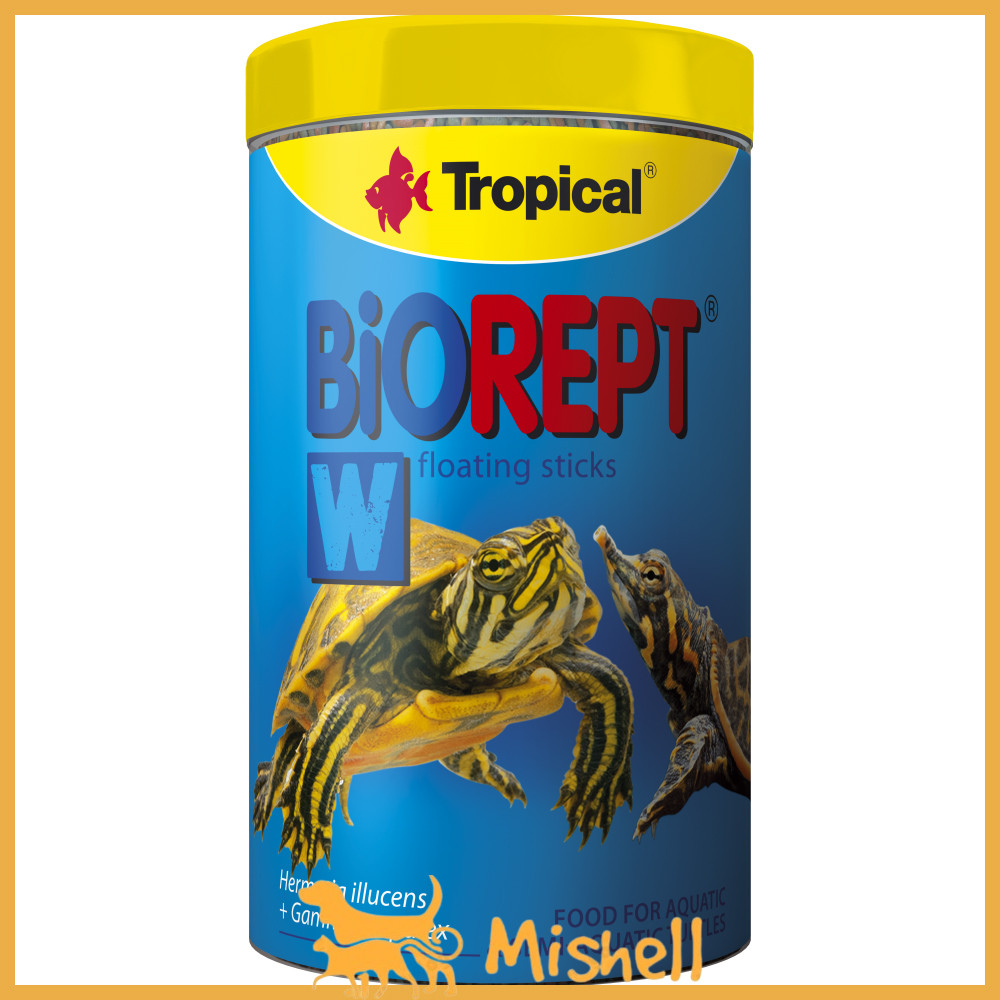 Сухий корм для черепах водоплавних Tropical Biorept W, 300 г (гранули) - Mishell - 11366