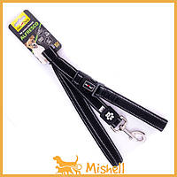 Поводок GimDog Alfresco для собак, неопрен/флис, черный, 2.5х120 см - | Ну купи :) |