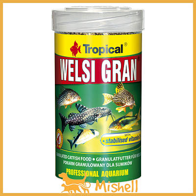 Сухий корм Tropical Welsi Gran для акваріумних донних риб, 65 г (гранули)