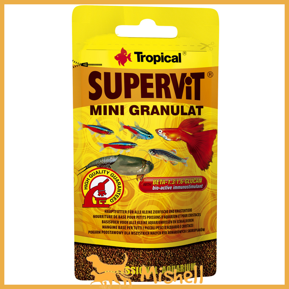 Сухий корм Tropical Supervit Mini Granulat для акваріумних риб, 10 г (гранули)