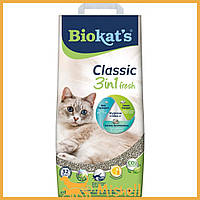 Наполнитель Biokats Classic Fresh 3in1 для кошачьего туалета, бентонитовый, 10 л - | Ну купи :) |