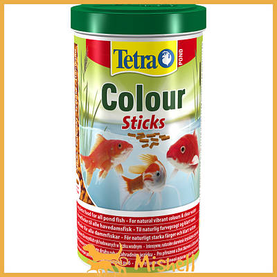 Корм Tetra Pond Colour Sticks для всіх ставкових риб, для яскравості фарбування, 1 л (палички)