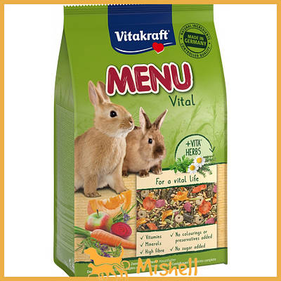 Корм Vitakraft Premium Menu Vital для кроликів, 3 кг