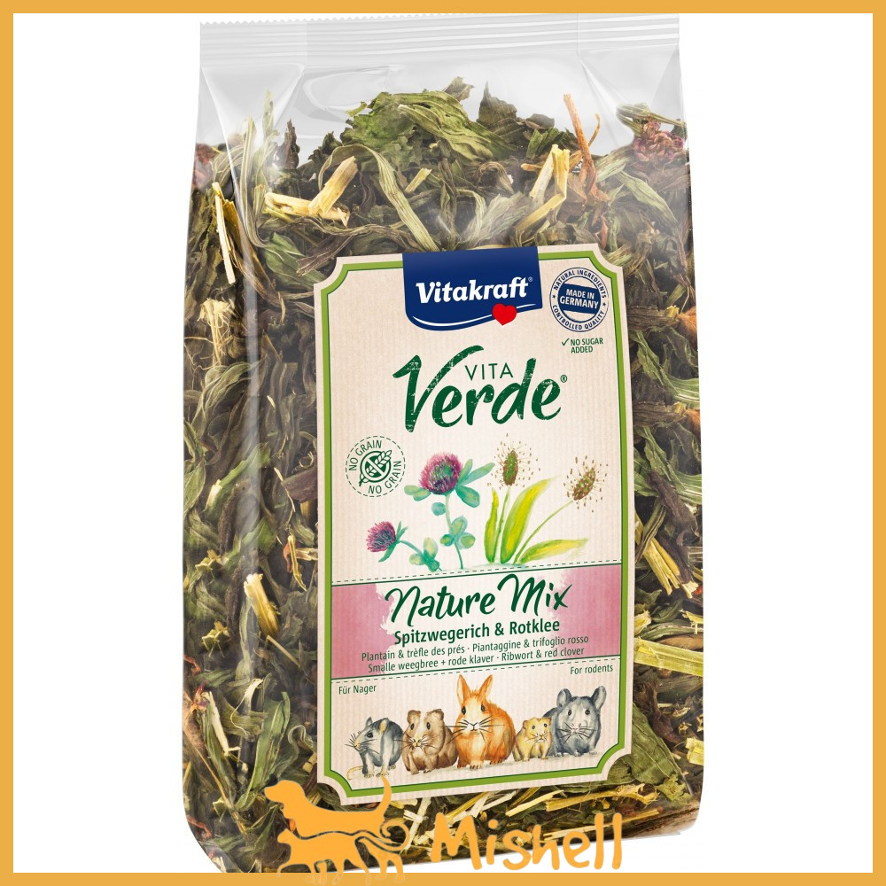 Корм Vitakraft Vita Verde для декоративних гризунів, з подорожником та конюшиною, 70 г