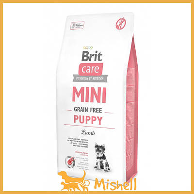 Сухий корм Brit Care GF Mini Puppy для цуценят мініатюрних порід, з ягнятком, 7 кг