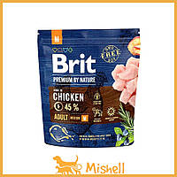 Сухой корм Brit Premium Dog Adult M для взрослых собак средних пород, с курицей, 1 кг - | Ну купи :) |