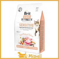 Сухой корм Brit Care Cat GF Sensitive HDigestion & Delicate Taste для кошек с чувствительным пищеварением, -