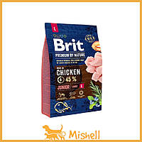 Сухой корм Brit Premium Dog Junior L для щенков и юниоров больших пород, с курицей, 3 кг - | Ну купи :) |