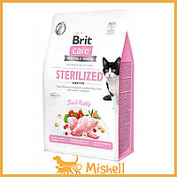 Сухой корм Brit Care Cat GF Sterilized Sensitive для стерилизованных кошек с чувствительным пищеварением, с -