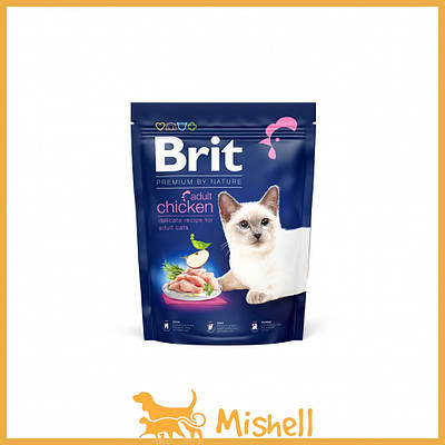 Сухий корм Brit Premium Cat Nature Adult Chicken для кішок, з куркою, 300 г