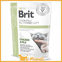 Сухой корм Brit GF VetDiets Cat Diabetes для кошек, при сахарном диабете, с курицей и горохом, 400 г - | Ну
