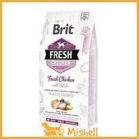 Сухой корм Brit Fresh для щенков и молодых собак всех пород, с курицей и картофелем, 2,5 кг - | Ну купи :) |