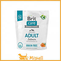 Сухой корм Brit Care Dog Grain-free Adult для собак малых и средних пород, беззерновой с лососем, 1 кг -